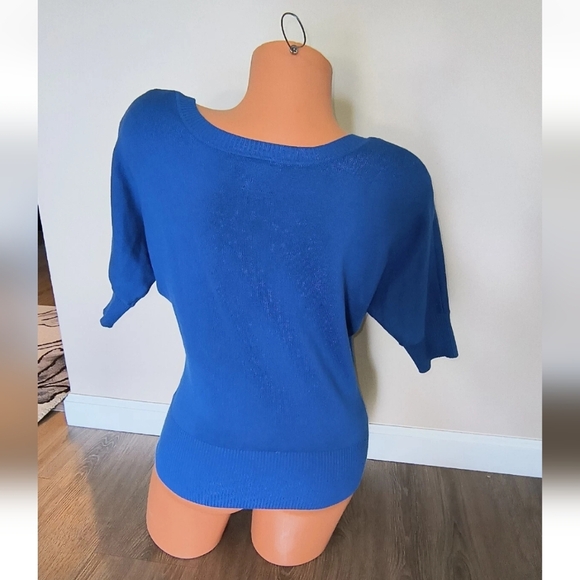 Women's Take Out Blue Kimono 3/4 Sleeve Knit Top Size Small NWOT - Picture 3 of 5